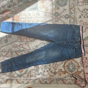 J Crew high rise crop pant with raw hem